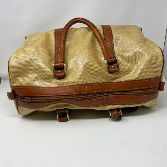 ROBINSON LUGGAGE SINCE 1927 MADE IN ITALY Traveler Duffle Bag Brown Khaki - Picture 9 of 9